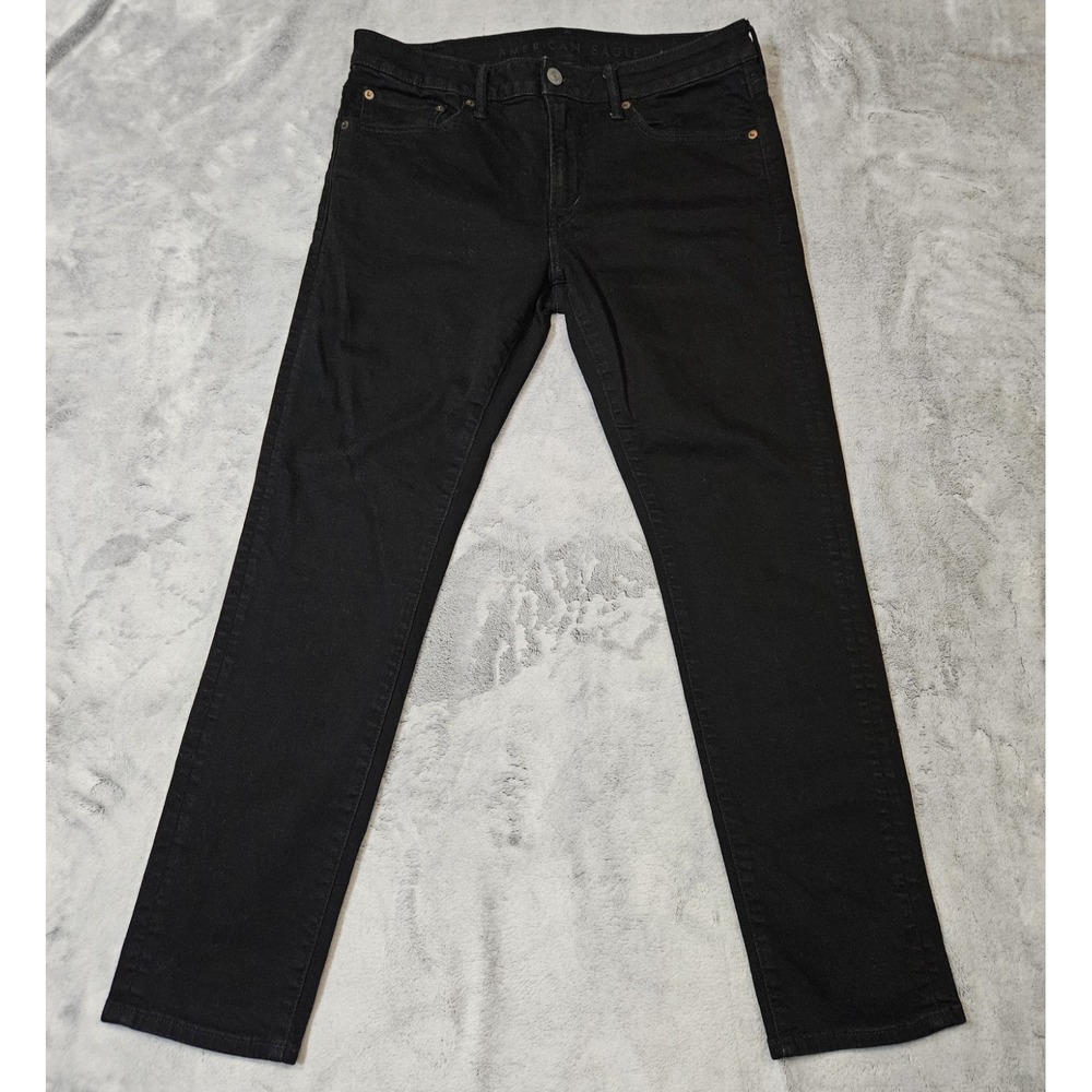 American Eagle Airflex Black Slim Fit Jeans Men's Size 34X29